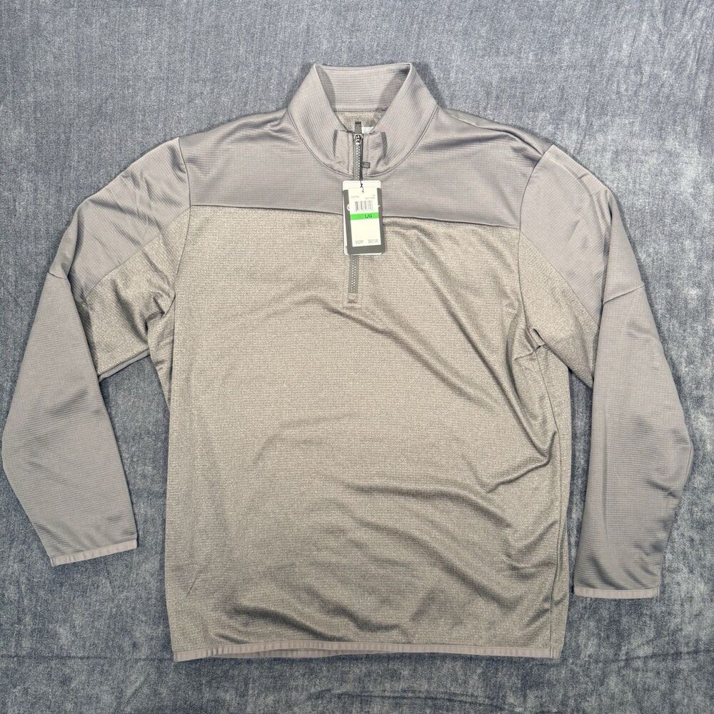 Callaway Opti Dri Quarter Zip Pullover Mens Large NWT Quiet Shade UPF 50 Golf